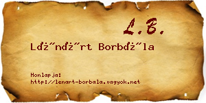 Lénárt Borbála névjegykártya